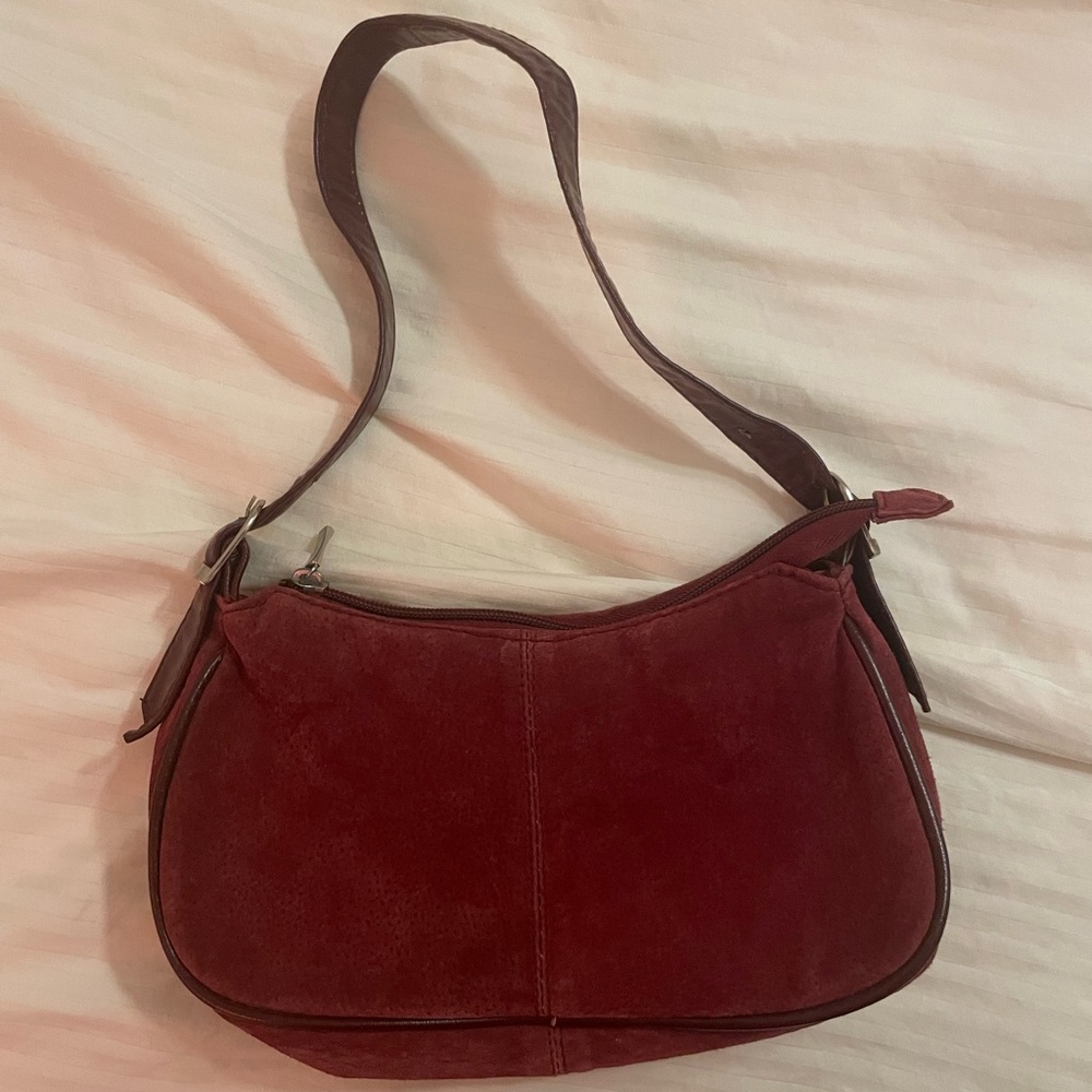 Red leather mini purse